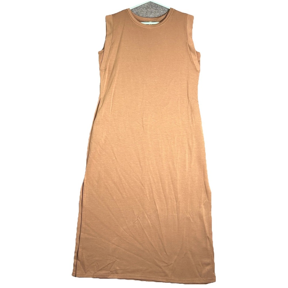 Grecerelle Sleeveless Maxi Long Dress‎ Size Xl Tan Rayon Boho